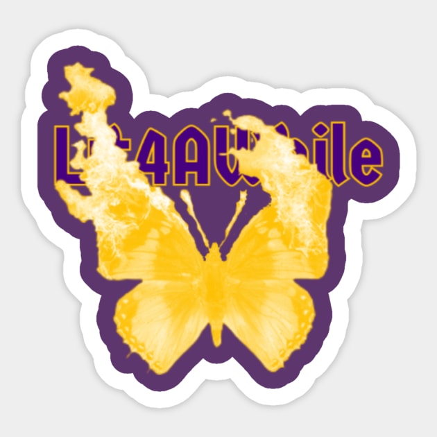 Lit4AWhile "Laker Butterfly" Sticker by The Don Store